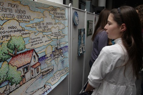 Izložba Osnovne škole Stanovi u Gradskoj knjižnici Zadar (Foto: Ivan Katalinić)