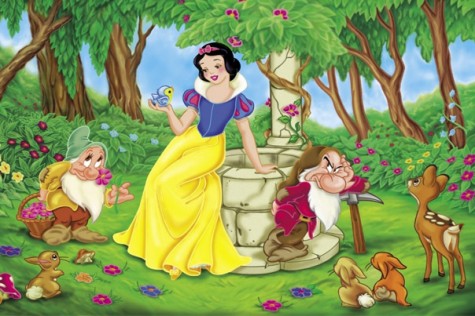 Ilustracija: Snjeguljica i sedam patuljaka