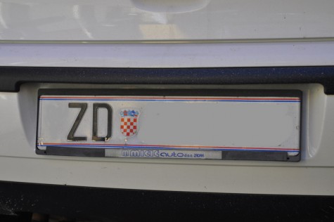 Registarske tablice (foto: Žeminea Čotrić)