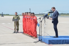 U vojarni 'Pukovnik Mirko Vukušić' u Zemuniku, u ponedjeljak 16. svibnja 2022. godine održana je prezentacija programa i predstavljanje novih članova akrobatske grupe Hrvatskog ratnog zrakoplovstva 'Krila Oluje'| Foto: MORH/ F. Klen