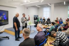 ZADAR - 05.05.2026 - Predavanje Korada Korlevića održano u prostoru Odjela za mlade Gradske knjižnice Grada Zadra